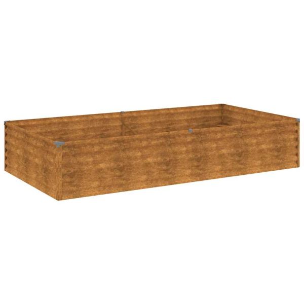 Градинска повдигната леха 195x100x36 см кортенова стомана