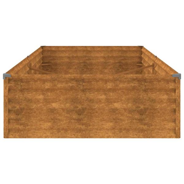 Градинска повдигната леха 195x100x36 см кортенова стомана