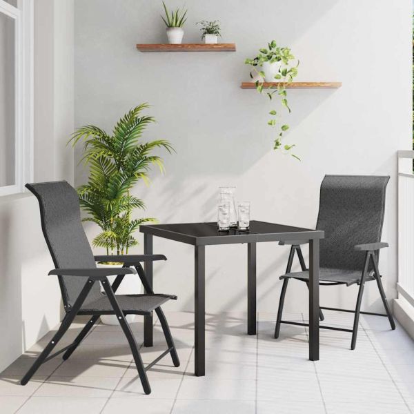 Комплект за хранене в градината 3 pcs Сив