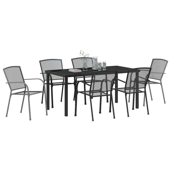 Комплект за хранене в градината 7 pcs Антрацит