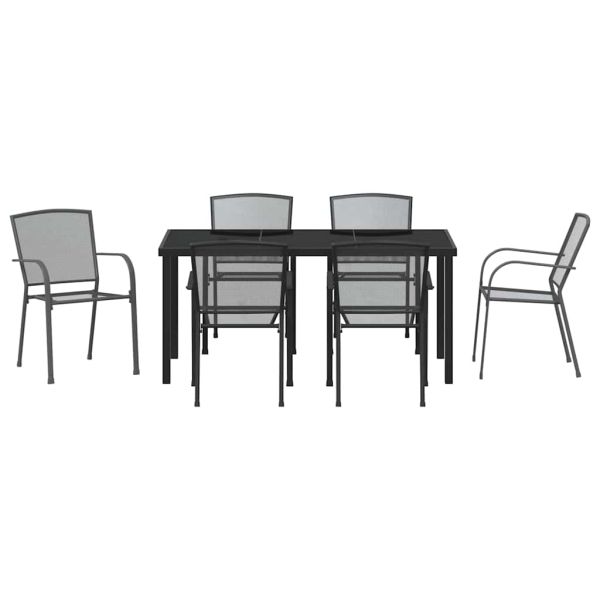 Комплект за хранене в градината 7 pcs Антрацит