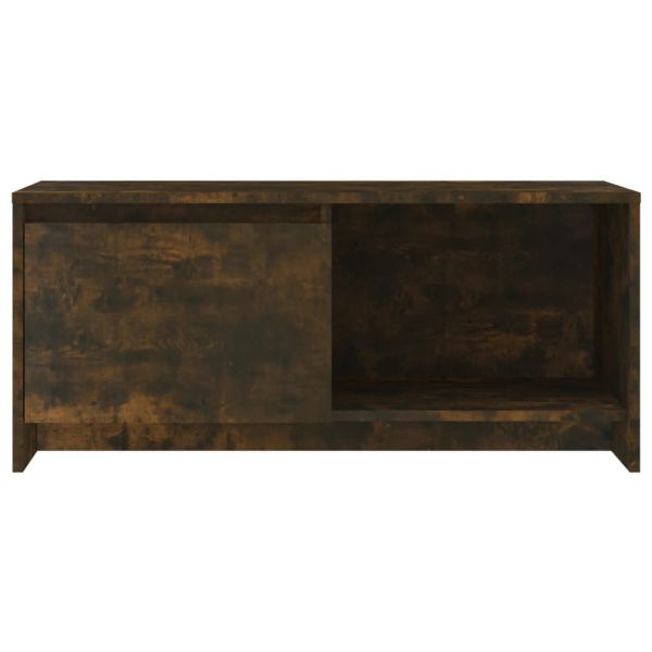 ТВ шкаф, опушен дъб, 90x35x40 см, инженерно дърво