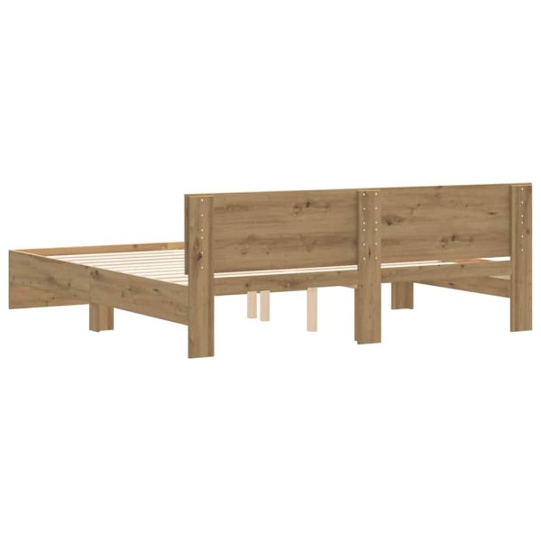 Рамка за легло с таблото Дъб 203 x 185 x 70 см Инженерно дърво