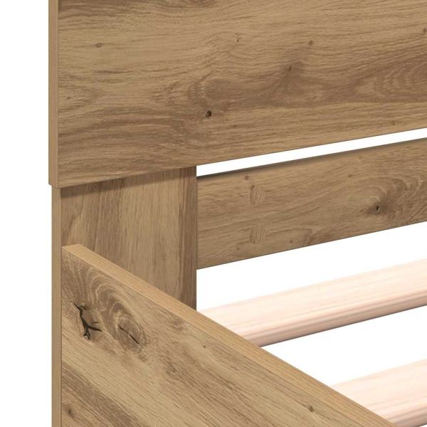 Рамка за легло с таблото Дъб 203 x 185 x 70 см Инженерно дърво