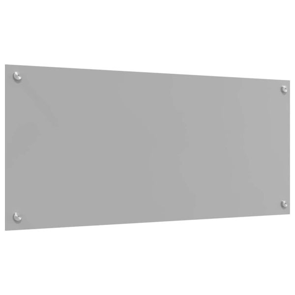 Кухненски гръб 2 pcs Светлосиво 90 x 40 cm закалено стъкло