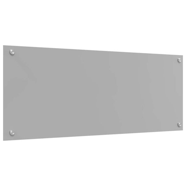 Кухненски гръб 2 pcs Светлосиво 100 x 40 cm закалено стъкло