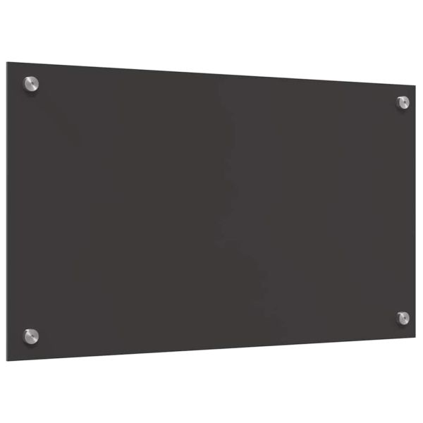 Кухненски гръб 2 pcs Тъмен сив 70 x 40 cm закалено стъкло