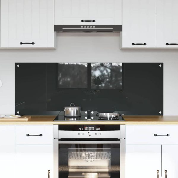 Кухненски гръб 2 pcs Тъмен сив 70 x 50 cm закалено стъкло