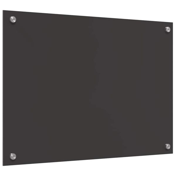 Кухненски гръб 2 pcs Тъмен сив 70 x 50 cm закалено стъкло
