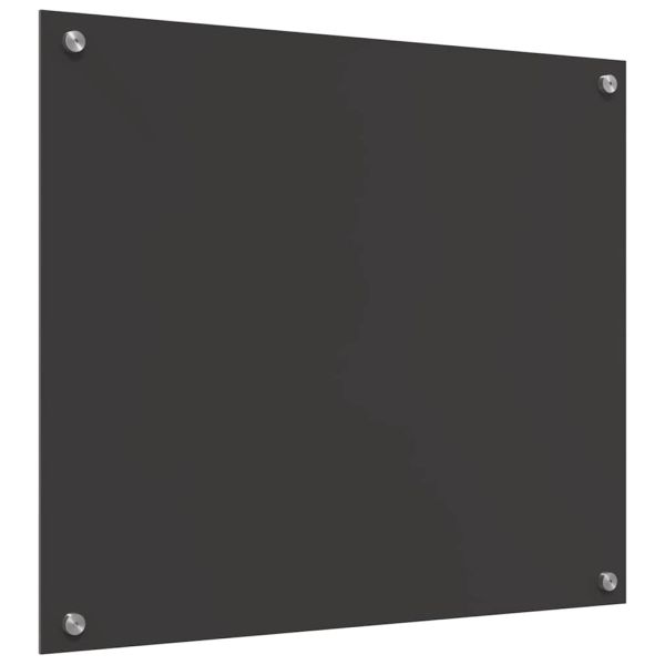 Кухненски гръб 2 pcs Тъмен сив 70 x 60 cm закалено стъкло