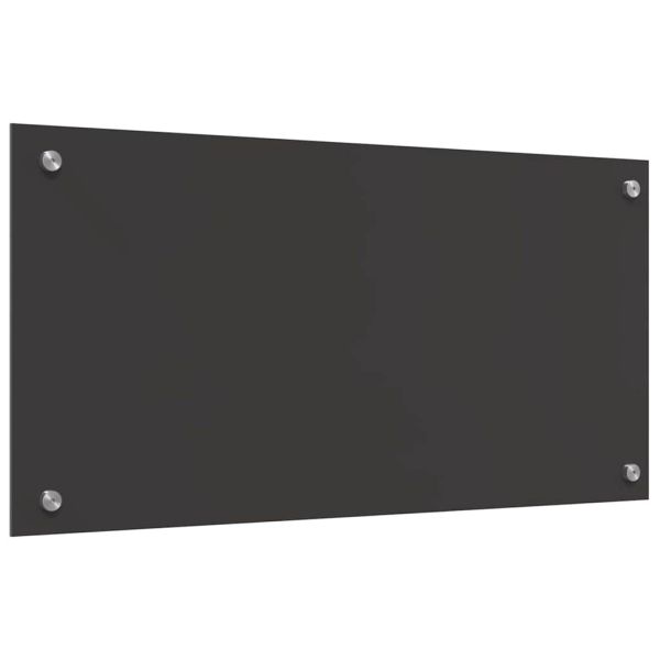 Кухненски гръб 2 pcs Тъмен сив 80 x 40 cm закалено стъкло
