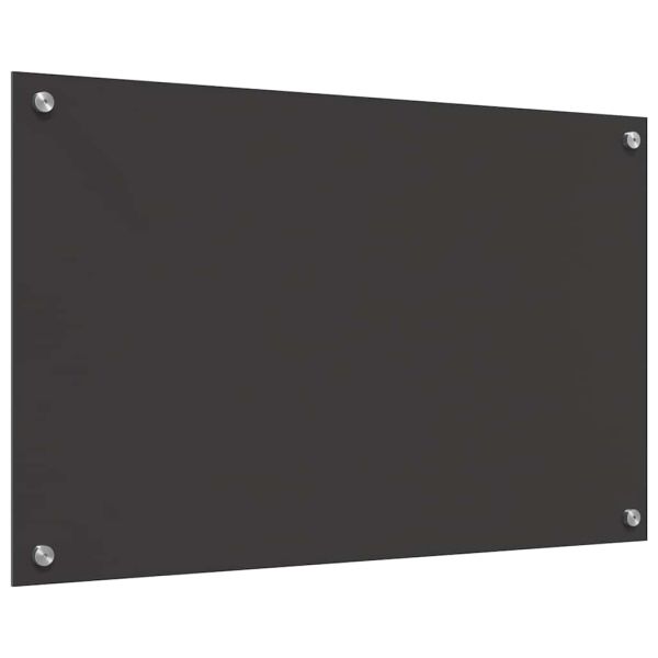 Кухненски гръб 2 pcs Тъмен сив 80 x 50 cm закалено стъкло