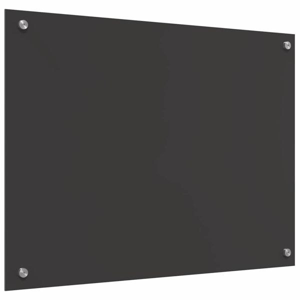 Кухненски гръб 2 pcs Тъмен сив 80 x 60 cm закалено стъкло