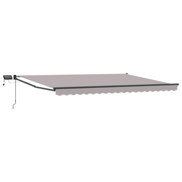Ръчен изтеглящ сенник с LED светлини 4 x 2 m