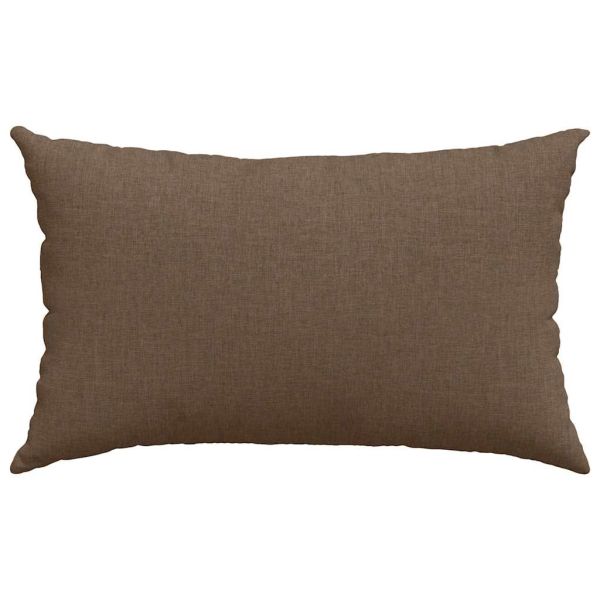 Диван възглавници 2 pcs Кафяво 50 x 30 cm текстил