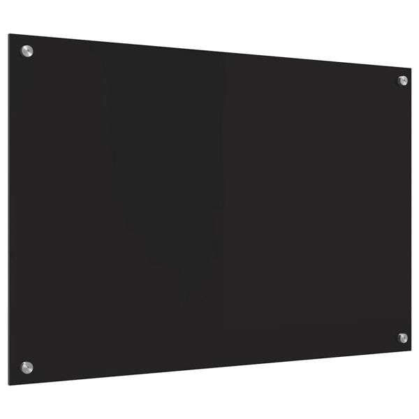 Кухненски гръб Черно 90 x 60 cm закалено стъкло