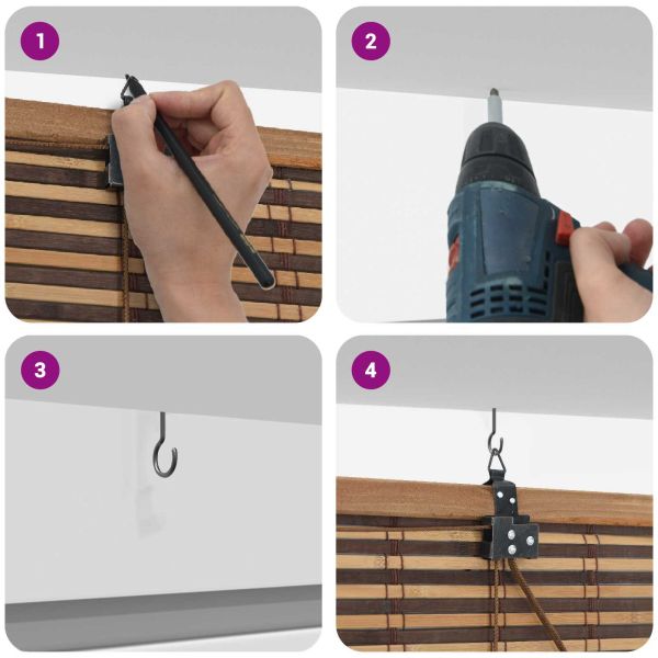 Ролетна щора Кафяво 160 x 160 cm Бамбук