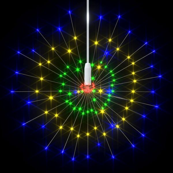 Външни коледни светещи фойерверки 4 бр цветни 20 см 560 LED
