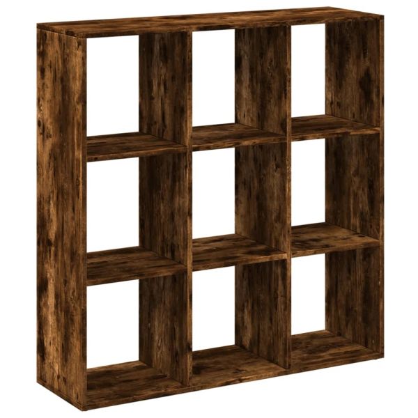 Разделител за стая / библиотека, опушен дъб, 102x29x103,5 см