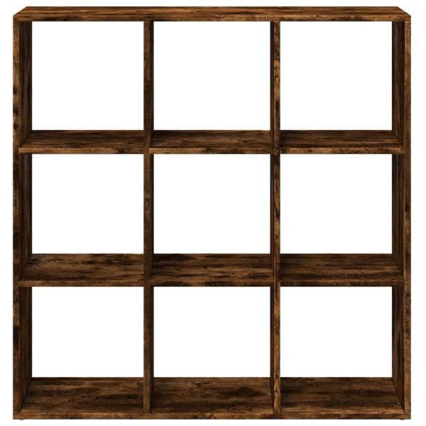 Разделител за стая / библиотека, опушен дъб, 102x29x103,5 см