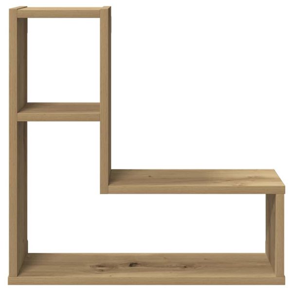 Стенни кубични рафтове, 2 бр, дъб артизан, 50x15x50 см