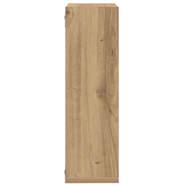 Стенни кубични рафтове, 2 бр, дъб артизан, 50x15x50 см