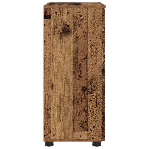 Шкаф за баня със съхранение с врата Старо дърво 60 x 35 x 80 см
