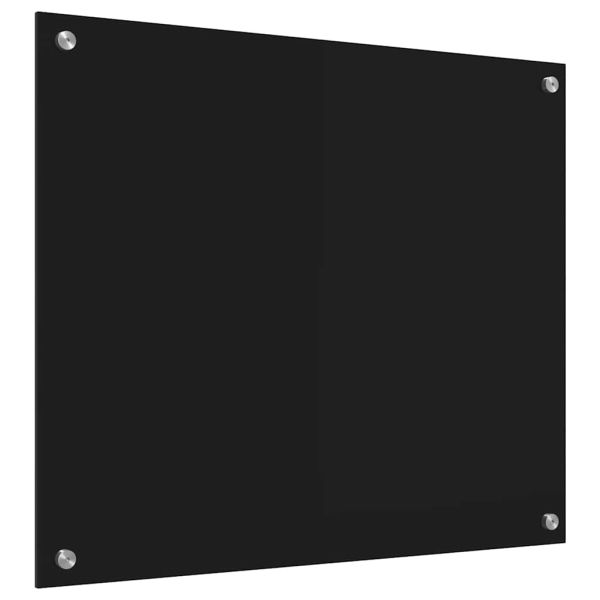 Кухненски гръб Черно 70 x 60 cm закалено стъкло