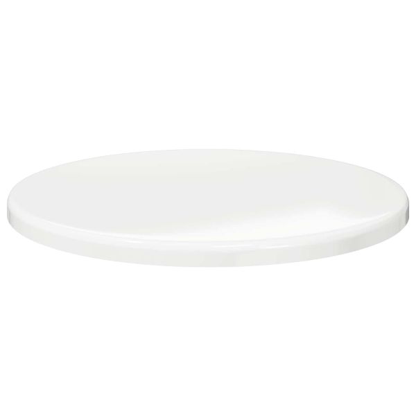 Топ за маса Бяло Със Силен Гланц Ø 70 x 1,5 cm Инженерно дърво