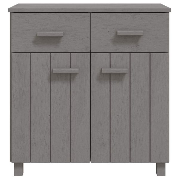 Сайдборд HAMAR светлосив 79x40x80 см борово дърво масив