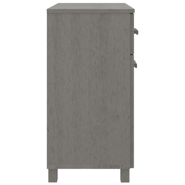 Сайдборд HAMAR светлосив 79x40x80 см борово дърво масив