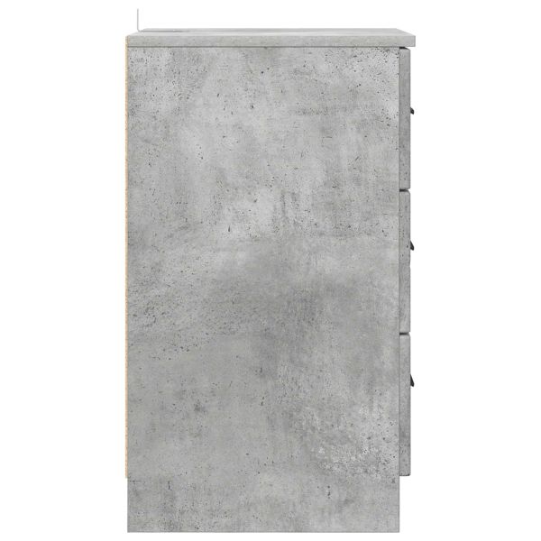 Нощен шкаф Бетонно сиво 38 x 38 x 66 см Инженерно дърво