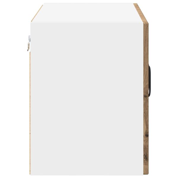 Стенен стъклен шкаф LUCCA 2 pcs Дъб артизан 60 x 31 x 40 см