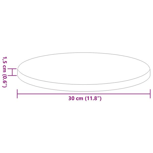 Топ за маса Бетонно сиво Ø 30 x 1,5 cm Инженерно дърво