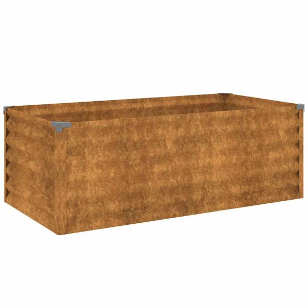 Повдигната градинска леха 100x50x36 см, кортенова стомана