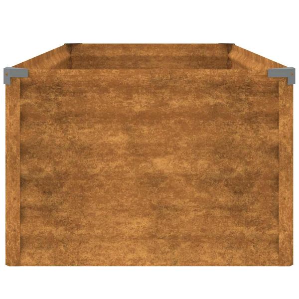 Повдигната градинска леха 100x50x36 см, кортенова стомана