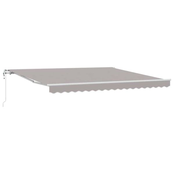 Прибираща се тента Светлосиво 400 × 350 cm Тъкан и алуминий