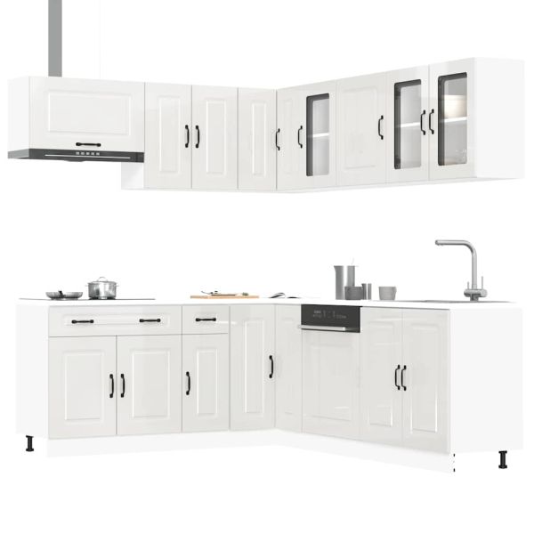 Комплект кухненски шкафове от 11 части Kalmar, инженерно дърво