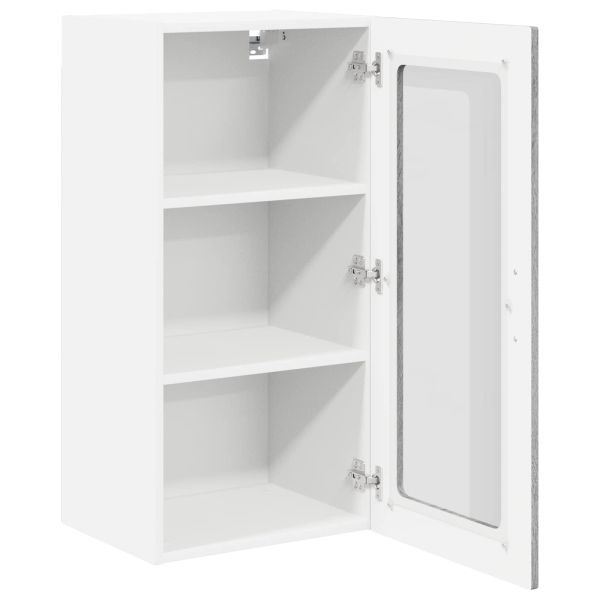 Стенен стъклен шкаф LUCCA 2 pcs Сива сонома 40 x 31 x 80 см
