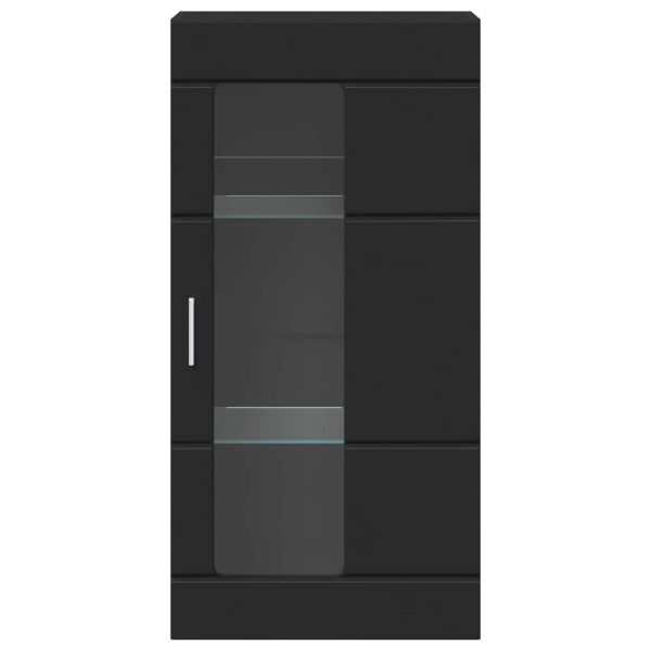 Дървен шкаф Черно 50 x 29 x 100 см Инженерно дърво