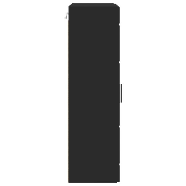 Дървен шкаф Черно 50 x 29 x 100 см Инженерно дърво