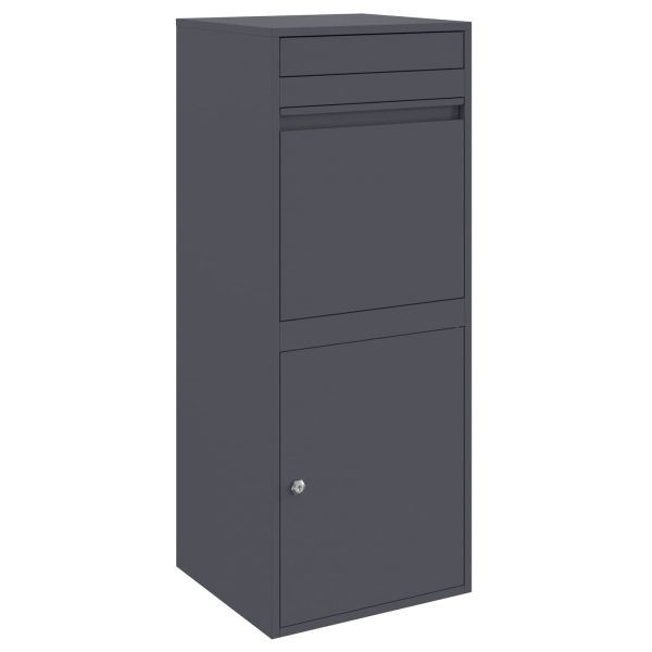 Пощенска кутия за пратки Антрацит 41 x 38 x 103 см Стомана