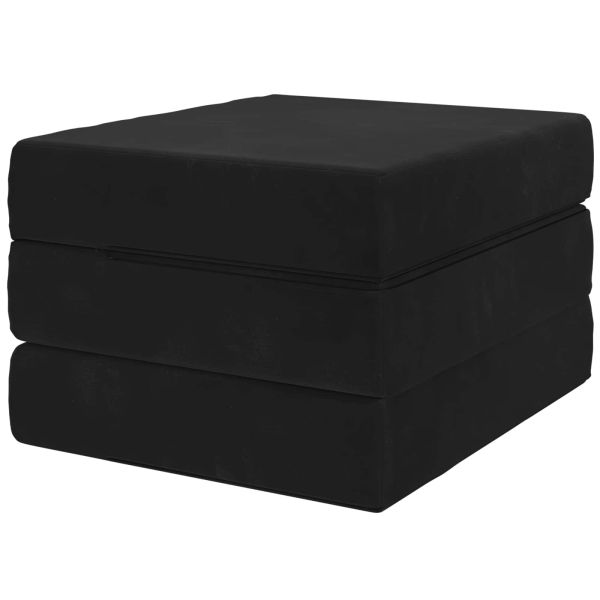 Сгъваем диван легло 90 x 67 x 45 см Черно