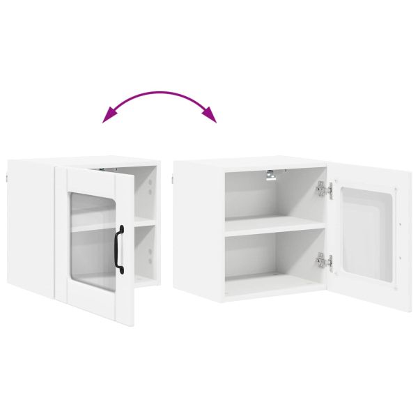 Стенен стъклен шкаф LUCCA 2 pcs Бяло 40 x 31 x 40 см