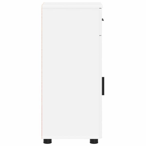 Шкаф за баня Бяло 30 x 35 x 80 см Инженерно дърво & Метал