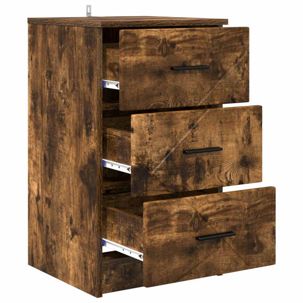 Нощен шкаф Опушен дъб 38 x 38 x 66 см Инженерно дърво