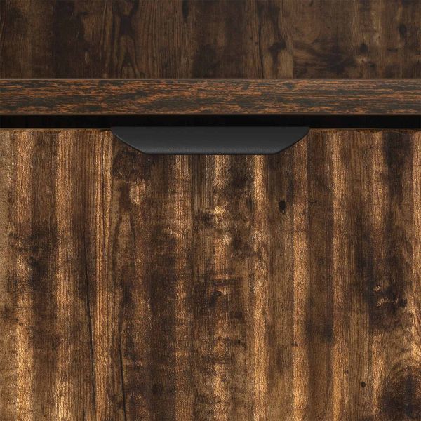 Нощен шкаф 2 pcs Опушен дъб 49 x 36 x 61 см Инженерно дърво