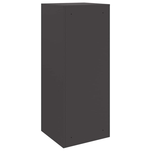 Пощенска кутия за пратки с врата Черно 41 x 38 x 103 см Стомана
