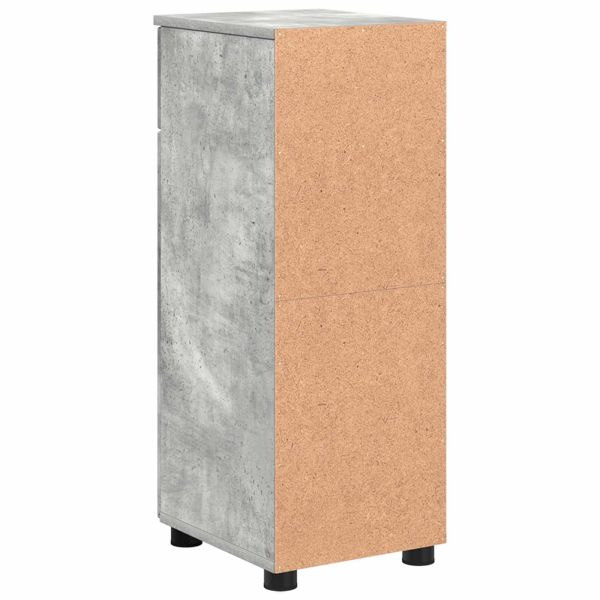Шкаф за баня с чекмедже с врата Циментено сиво 30 x 35 x 80 см