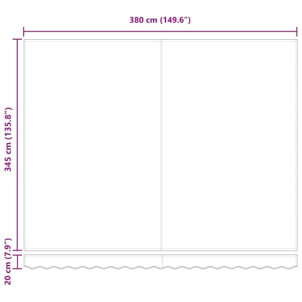 Прибираща се тента Светлосиво 400 × 350 cm Полиестер и алуминий